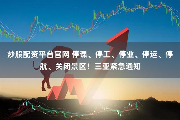 炒股配资平台官网 停课、停工、停业、停运、停航、关闭景区！三亚紧急通知